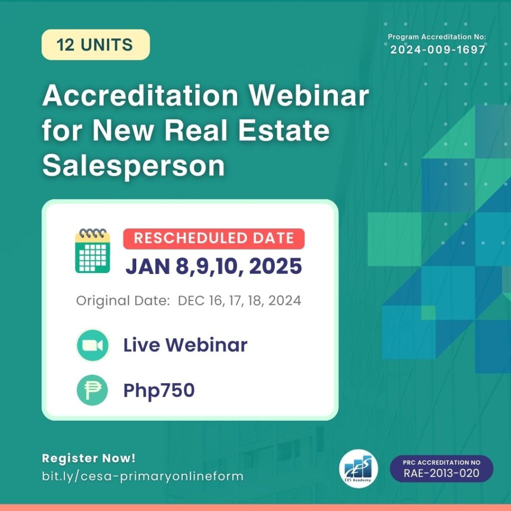 January 8, 9, 10, 2025 New Salesperson Accreditation webinar