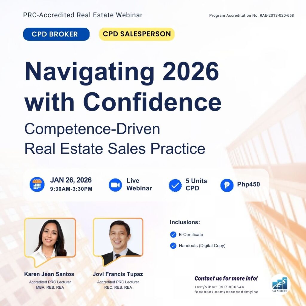 January 26, 2026 - 5-unit CPD for Brokers & Salesperson